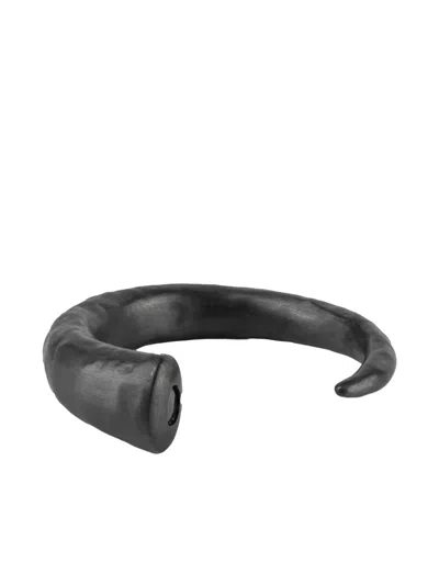 Parts Of Four Sterling Silver Horn Diamond Bracelet In Black