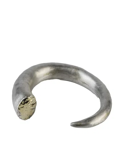 Parts Of Four 18k Yellow Gold And Sterling Silver Horn Bracelet In Metallic
