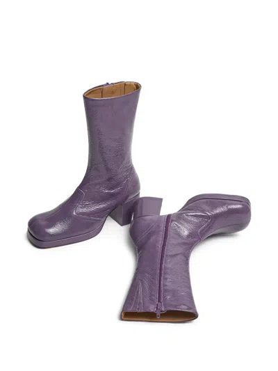 Miista Cass Patent Leather Square-toe Boots