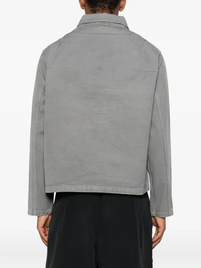 A-cold-wall* Zip-fastening Panelled Jacket In Gray