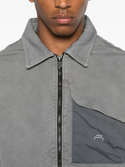 A-cold-wall* Zip-fastening Panelled Jacket In Gray