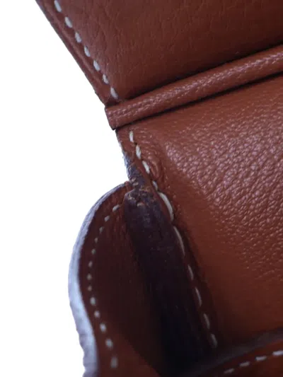 Pre-owned Hermes 2005 Clemence Birkin Retourne 35 Handbag In Brown