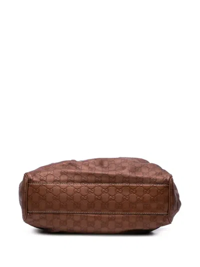 Pre-owned Gucci 2000-2015 Medium Ssima Sukey Tote Bag In Brown