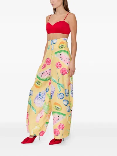 Rosie Assoulin Fruit-print Trousers In Multi