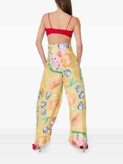 Rosie Assoulin Fruit-print Trousers In Multi