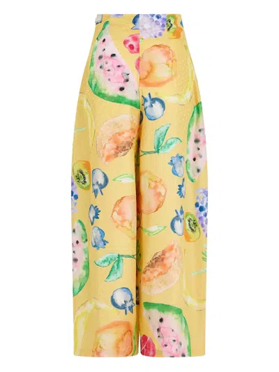Rosie Assoulin Fruit-print Trousers In Multi