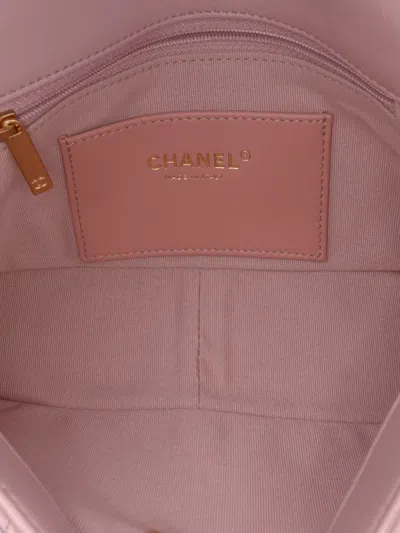 Pre-owned Chanel 2021-2025 Quilted Lambskin Braided Cc Single Flap Shoulder Bag In Pink