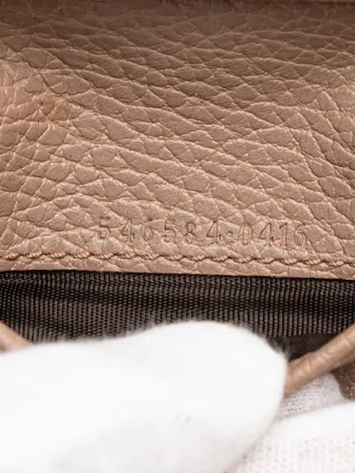 Pre-owned Gucci 2016-2025 Gg Marmont Leather Wallet Small Wallets In Brown