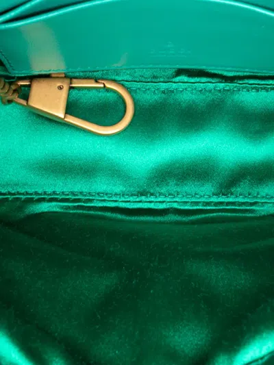 Pre-owned Gucci 2016-2025 Mini Gg Marmont Matelasse Velvet Torchon Half Moon Bag Satchel