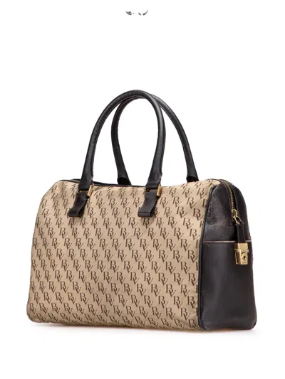 Pre-owned Bottega Veneta 20th Century Bv Monogram Canvas Satchel