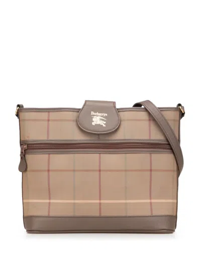 Pre-owned Burberry 20th Century Vintage Check Canvas Crossbody Bag