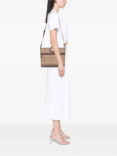 Pre-owned Burberry 20th Century Vintage Check Canvas Crossbody Bag