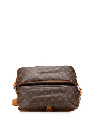 Pre-owned Louis Vuitton 1994 Monogram Saumur 35 Crossbody Bag In Brown