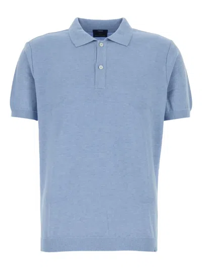 Paul & Shark Logo-embroidered Flax Polo Shirt In Blue
