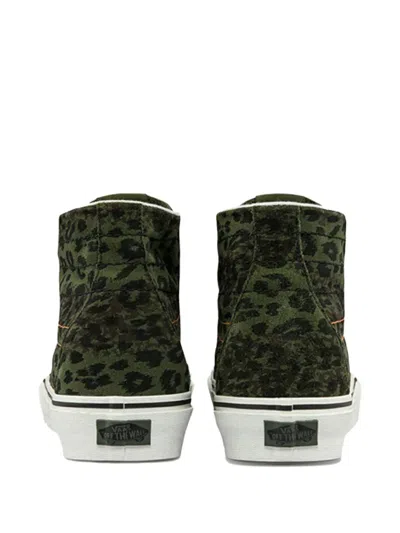 Vans Sk8-hi Tapered Leopard-print Sneakers In Green