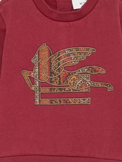 Etro Pegasus-embroidered Sweatshirt In Red