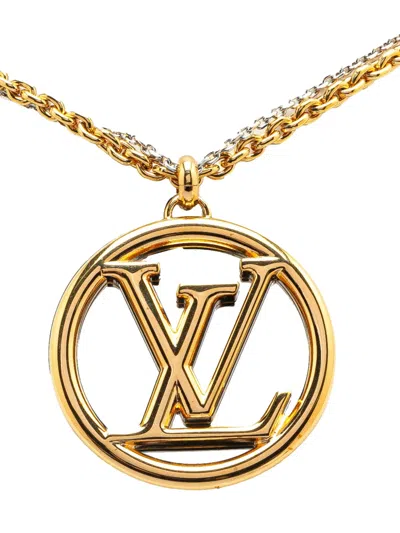 Pre-owned Louis Vuitton 2021 Gold Plated And Palladium Plated Collier Louise Necklace Costume Necklace