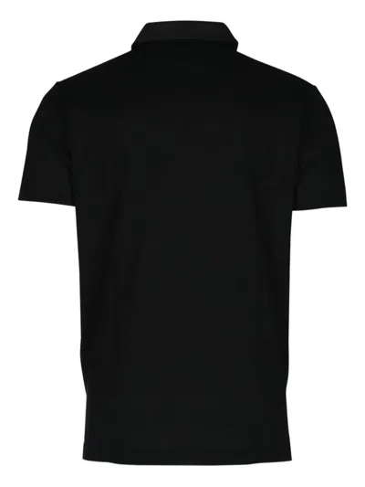 Paul & Shark Black Short Sleeve Solid Polo In Black