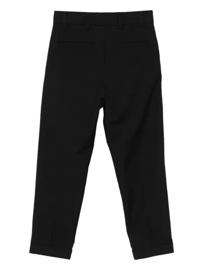 Balmain Virgin-wool Tailored Trousers In Black