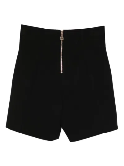 Balmain Button-detail High-waisted Shorts In Black