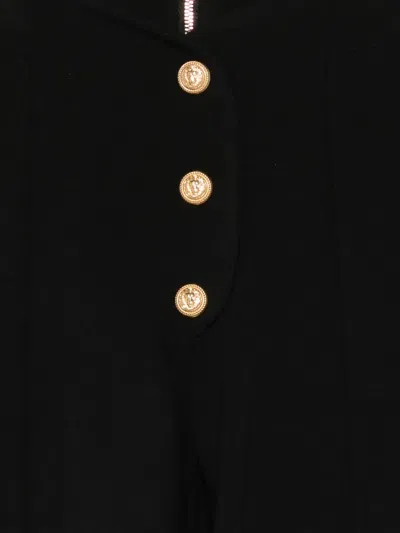Balmain Button-detail High-waisted Shorts In Black