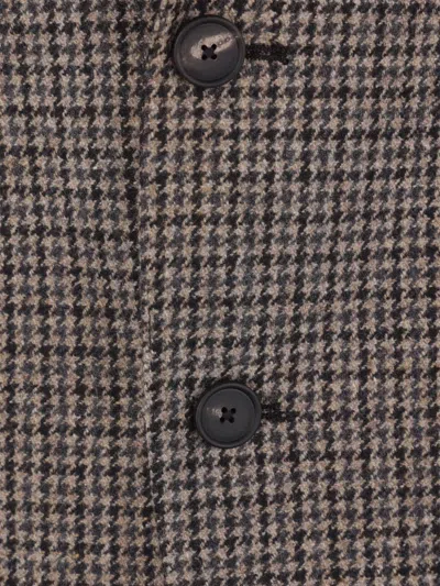 Tagliatore Houndstooth Patterned Single-breasted Blazer In Gray