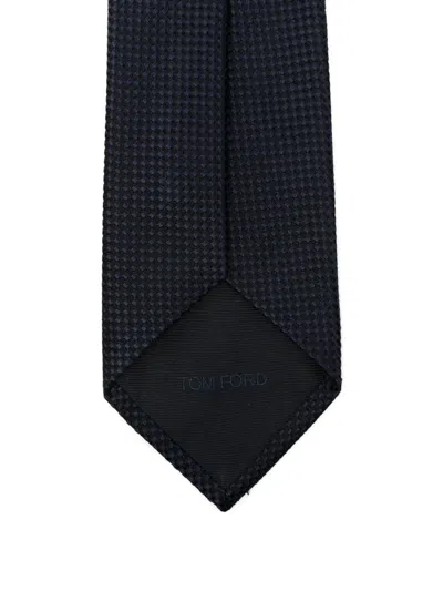 Tom Ford Micro-pattern Tie In Black
