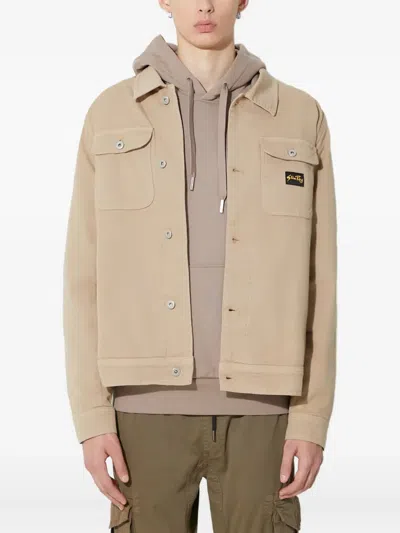 Stan Ray Patch-pocket Shirt Jacket In Neutral