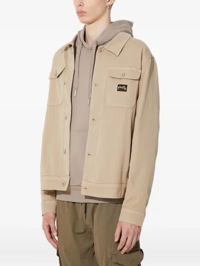 Stan Ray Patch-pocket Shirt Jacket In Neutral