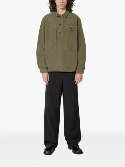 Stan Ray Corduroy Chest-pocket Polo Shirt In Green