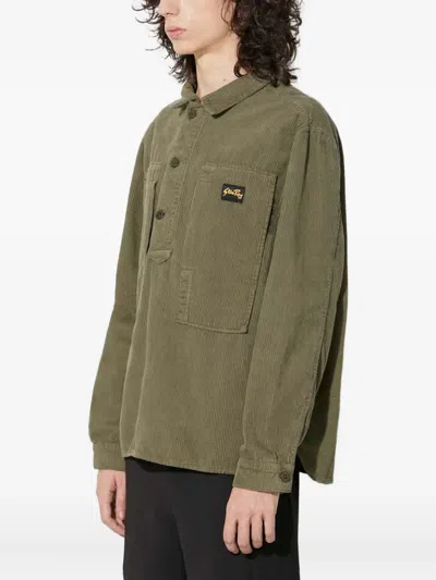 Stan Ray Corduroy Chest-pocket Polo Shirt In Green