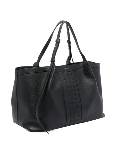 Serapian Woven-detail Shoulder Bag