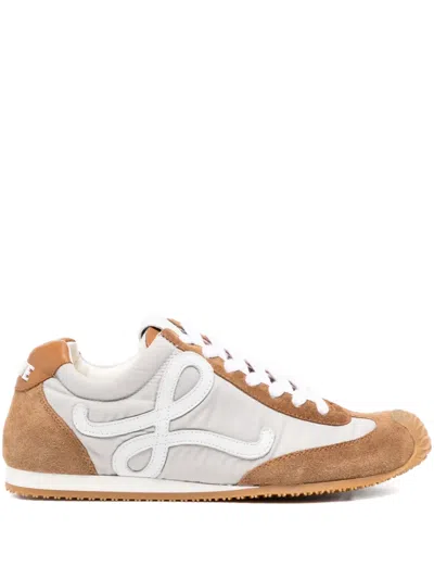 Loewe Ballet Runner 2.0 In Nylon And Calfskin In Brown