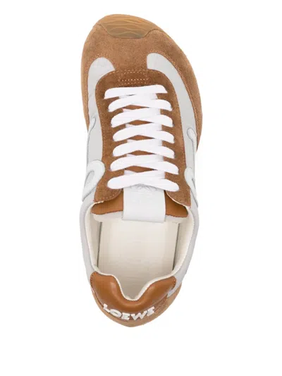 Loewe Ballet Runner 2.0 In Nylon And Calfskin In Brown