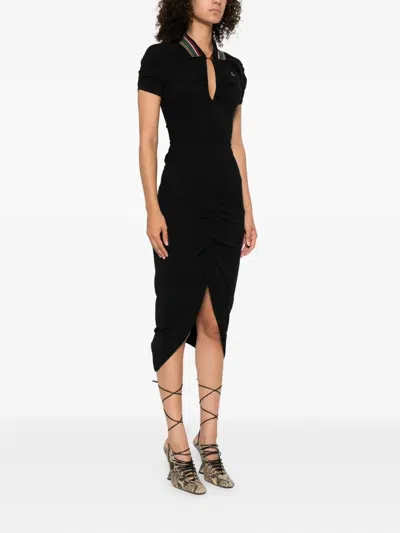 Vivienne Westwood Black Midi Pulling Dress In Schwarz