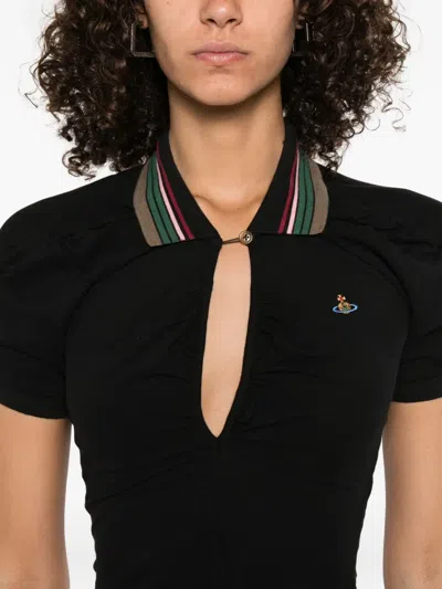 Vivienne Westwood Black Midi Pulling Dress In Schwarz