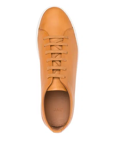 Jak Royal Leather Low-top Sneakers In Yellow