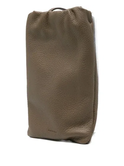 The Row Grained-leather Phone Case In Brown