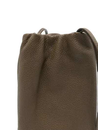 The Row Grained-leather Phone Case In Brown