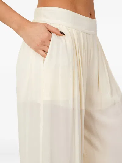 Babylone Paris Pleated Semi-sheer Trousers