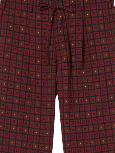 Pierre-louis Mascia Geometric-pattern Drawstring Trousers In Multi
