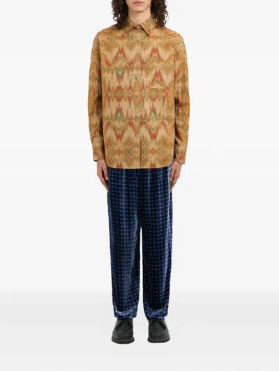 Pierre-louis Mascia All-over Pattern Cotton Shirt In Multi