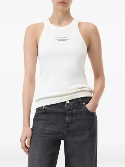Closed Logo-print Tank Top In White