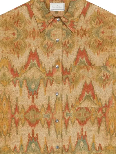 Pierre-louis Mascia All-over Pattern Cotton Shirt In Multi