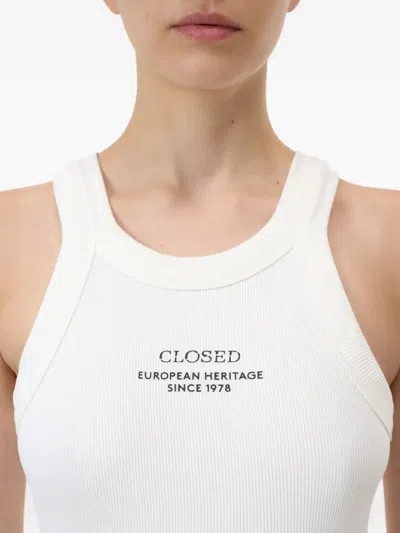 Closed Logo-print Tank Top In White