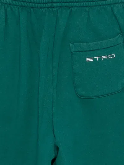 Etro Elastic-ankle Tracksuit Bottoms In Green
