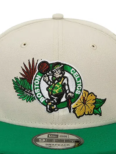 New Era Boston Celtics Embroidered Cap In White