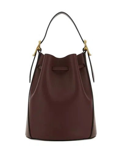 J & M Davidson Poppy Leather Drawstring Bucket Bag