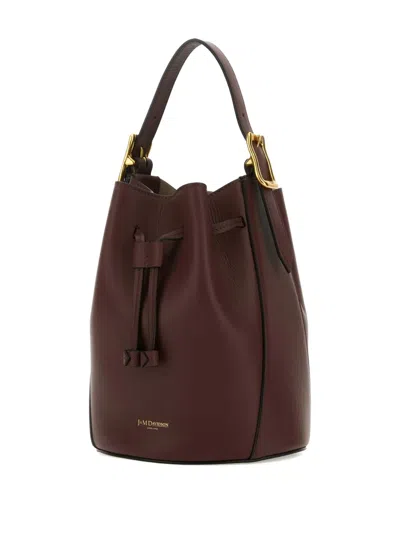 J & M Davidson Poppy Leather Drawstring Bucket Bag
