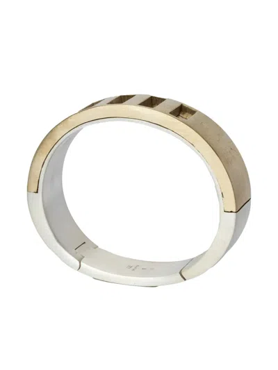 Parts Of Four Sterling Silver Sistema Punchout Bracelet In Gold
